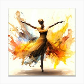 Dances Ballet - Ballerina Top Canvas Print