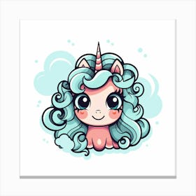 Cute Unicorn 695 Canvas Print