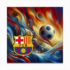 FC Barcelona Logo Wall Art 10 Canvas Print