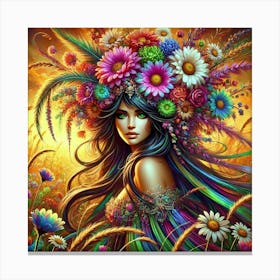 Flower Girl Canvas Print