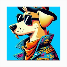 Dog In A Hat Canvas Print