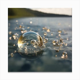 Bubbles In Water Canvas Print