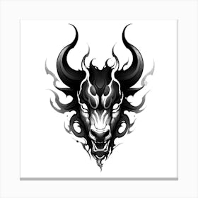 Bull Head Tattoo Canvas Print