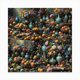 Fruit And Flowers 1 Canvas Print