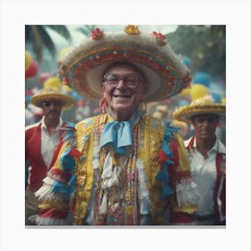 Man In A Sombrero Canvas Print