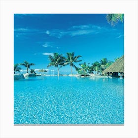 Tropical Swimming Pool Canvas Print