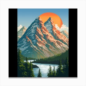 Sunset In The Mountains 1 Canvas Print