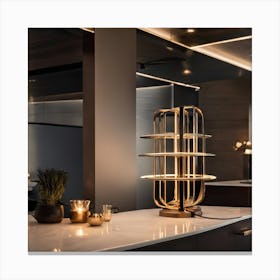 Modern Kitchen Lighting Canvas Print