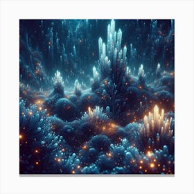 Glowing crystals 3 Canvas Print