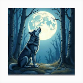 Howling Wolf 2 Canvas Print