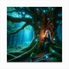 Elf In The Forest Canvas Print