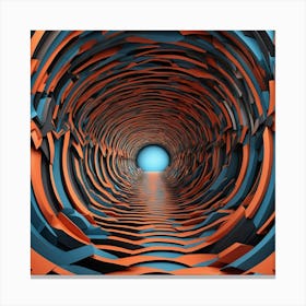 Abstract 3d Illustration Of A Tunnel Canvas Print