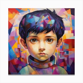 Boy In Space Canvas Print