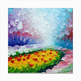 a flower garden in spring 16 Canvas Print