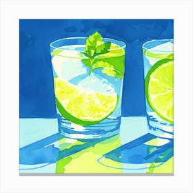 Two Glasses Of Water Canvas Print