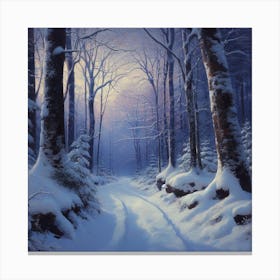 Snowy Path Canvas Print