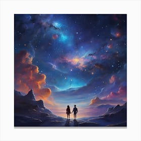 Couple In The Sky Canvas Print