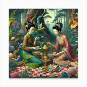 Traditional Tea in nature Canvas Print