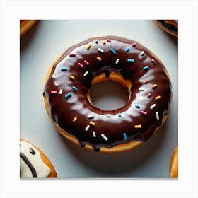 Donuts Stock Videos & Royalty-Free Footage Canvas Print