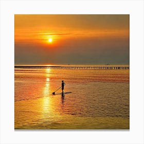 Sunset At The Beach Canvas Print