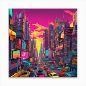 Futuristic Cityscape Canvas Print