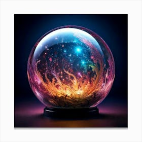 Firefly Magic Ball, Dark Background, Fairy Tale, Fairytale, Character Concept, Mystical, Enchanting, (1) Canvas Print