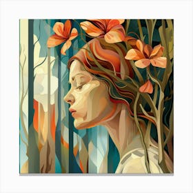 Woman in Nature  Canvas Print