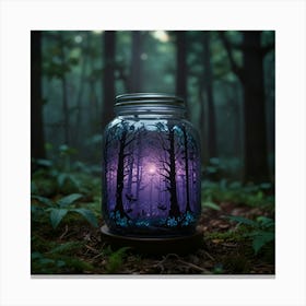 Jar In The Forest1 Canvas Print