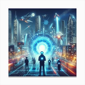 Futuristic Cityscape 117 Canvas Print