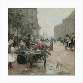 Paris Street Scene 1 Canvas Print