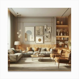 Modern Living Room 19 Canvas Print