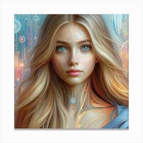 Futuristic Girl Canvas Print