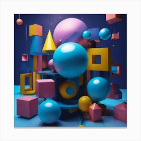 Abstract Spheres Canvas Print