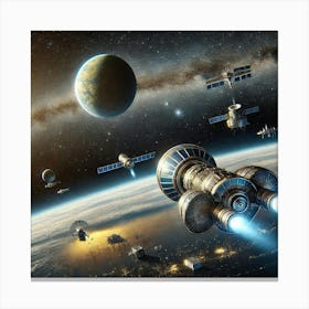 Interplanetary Travel Converted Canvas Print