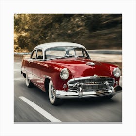 Classic Car On The Road 15 Canvas Print