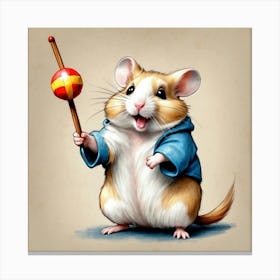 Hamster With A Ball Canvas Print