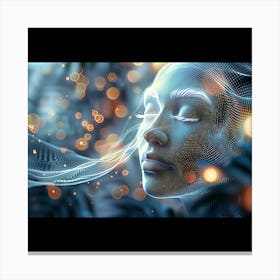 Lucid Dreaming of Psychedelic Woman Canvas Print