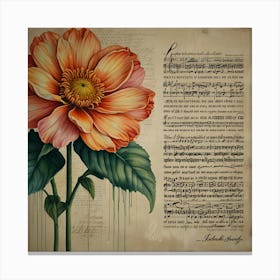 Flower Of Music 1 Canvas Print