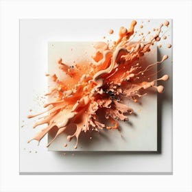 Splash Of Orange Paint Canvas Print