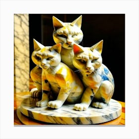 Three Cats Canvas Print