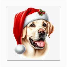 Santa Labrador Canvas Print