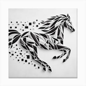 Geometric Art Horse Canvas Print