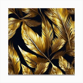 Gold Feathers 6 Canvas Print