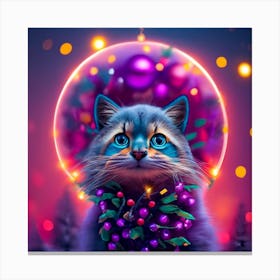 Christmas Cat Canvas Print