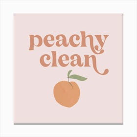 Peachy Clean Retro Vintage Font 1 Canvas Print