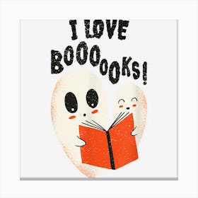 I Love Booooks Book Lover Halloween Canvas Print