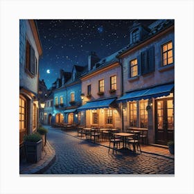 Cafe Terrace At Night (4) Canvas Print