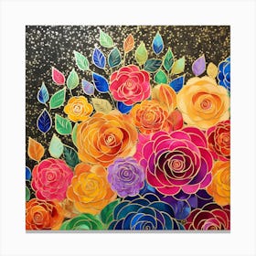 Colorful Roses 5 Canvas Print