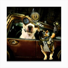 Steampunk Dog 1 Canvas Print