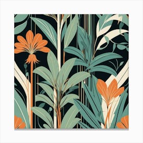 Seamless Floral Pattern Canvas Print